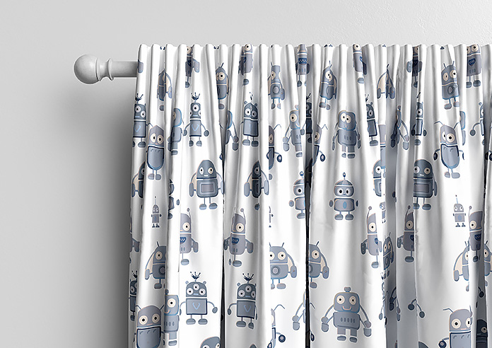 Robo Town, Cyborg Grey - Made to Measure Curtains - Image 9
